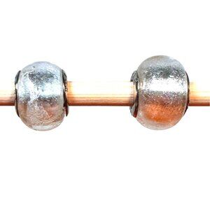 Silver European-Style Spacer Beads For Charm Bracelets & Necklaces